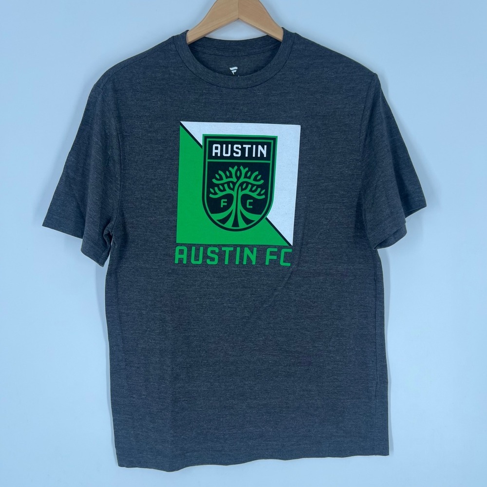Austin FC Men's Medium‎ Gray Short Sleeve T-Shirt MLS Soccer Verde Fanatics